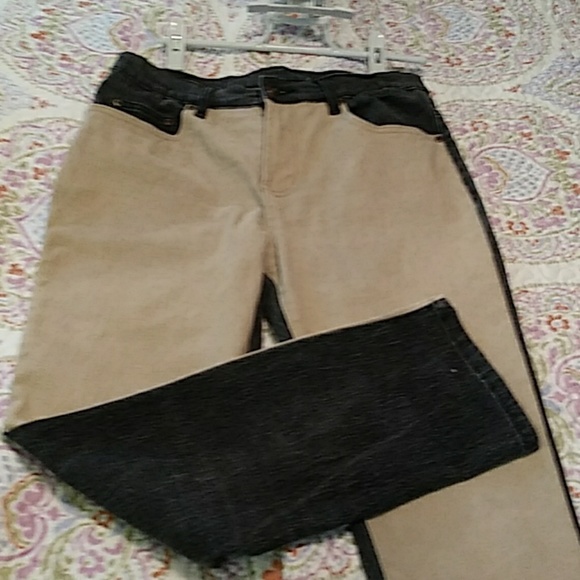 DG 2 Two Tone Straight Leg Jeans - Picture 2 of 7